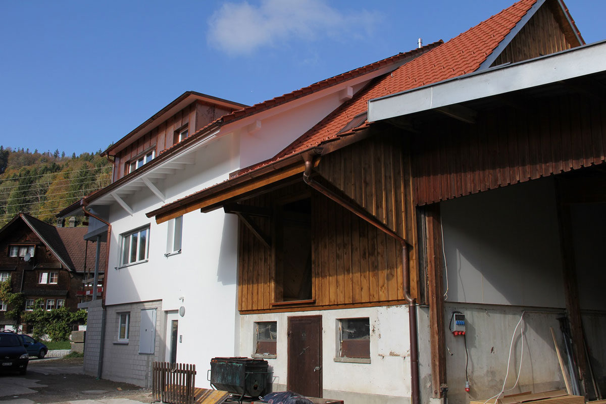 Teilabbruch Scheune / Neubau Wohnhaus in Oberrindal